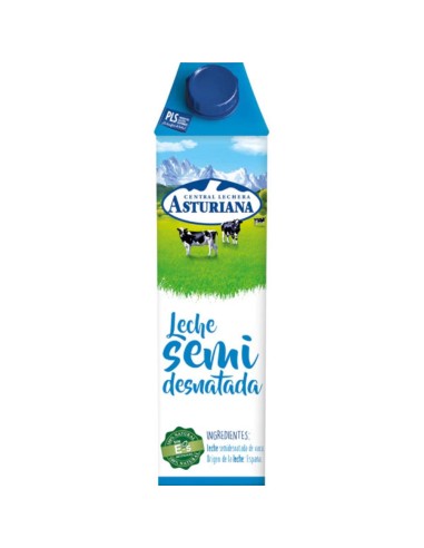 LECHE ASTURIANA BRIK 1 LT. SEMIDESNATADA