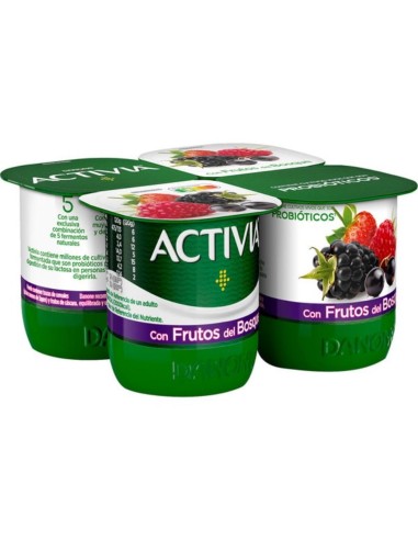 DANONE ACTIVIA CON FRUTAS DEL BOSQUE DANONE 4UND