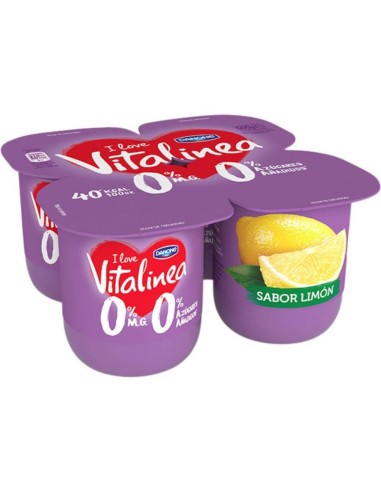 YOGOURT DESNATADO SABOR LIMON DANONE.