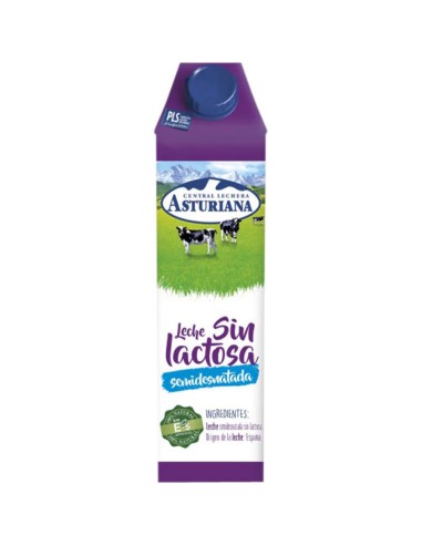 LECHE ASTURIANA SIN LACTOSA SEMI 1 LT