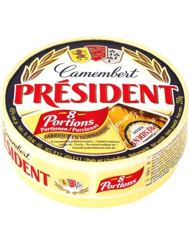 QUESO PORC. CAMEMBERT PRESIDENT 8 UND.