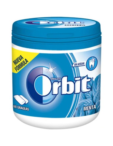 CHICLE ORBIT MENTA BOTE 60UND