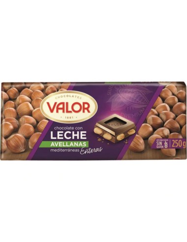 CHCTE. VALOR LECHE AVELLANAS 250 GR