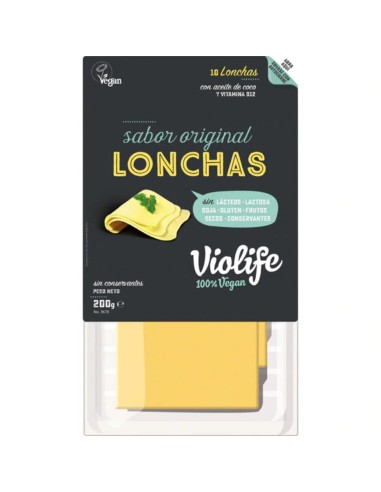 QUESO LONCHAS VIOLIFE VEGANO 200 GRS