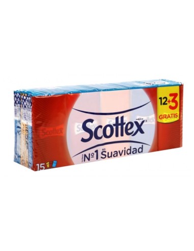 PAÑUELOS SCOTTEX BOLSILLO PK-12+3 GRATIS