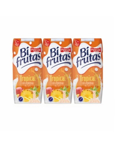 LECHE+ZUMO BIFRUTAS PASCUAL TROPIC. PK3