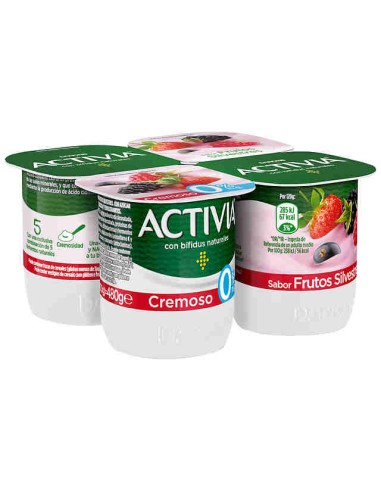 ACTIVIA CREMOSO FRESA 115GR X4