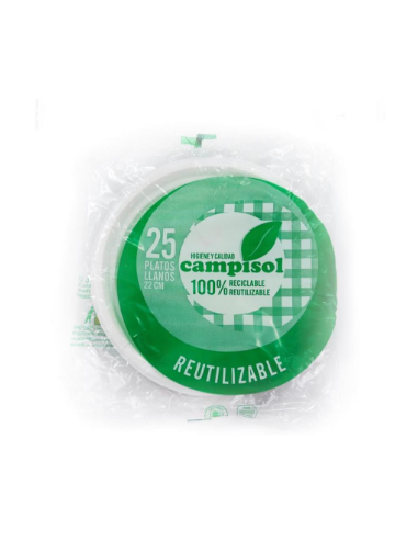 PLATO PLASTICO CAMPISOL LLANO REUTL.25 U